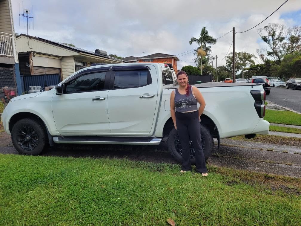 Kayla T. with their new Holden Colorado